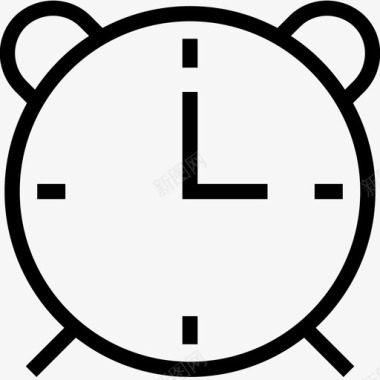 闹钟手表ios网络用户界面线图标图标