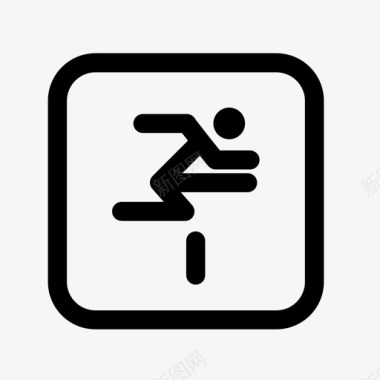 障碍赛跑各种运动奥运会图标图标