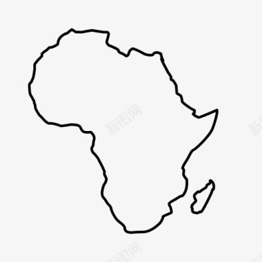 非洲大陆丛林图标图标