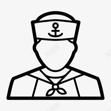 水手航海者领航员图标图标