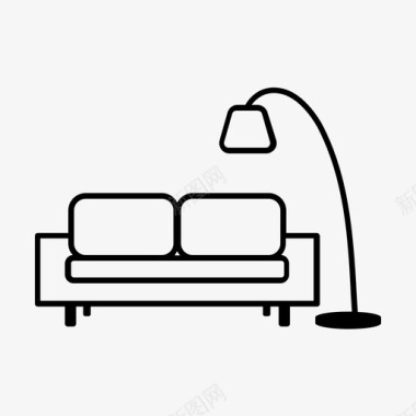 日常生活客厅沙发家图标图标