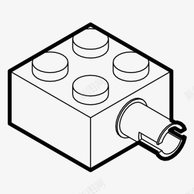 游戏控制台乐高积木建筑游戏图标图标