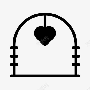 结婚拱门爱情婚姻图标图标