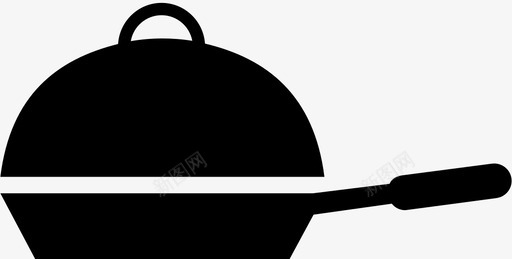 平底锅设计平底锅锅盖食品盘图标图标