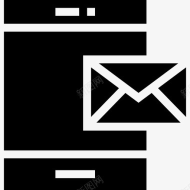 移动按摩电子邮件应用程序消息图标图标