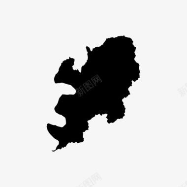 大邱城市地图韩国图标图标