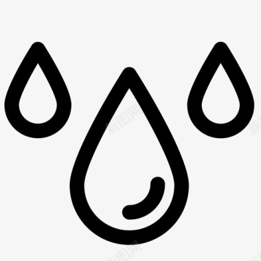 滴雨水图标图标