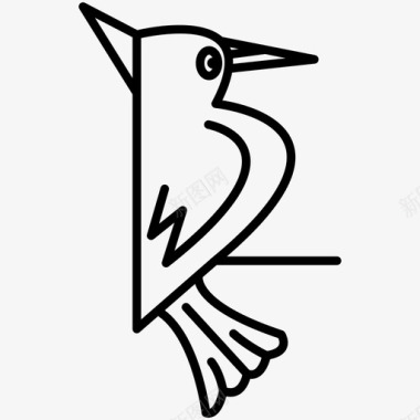 啄木鸟鸟野生动物图标图标