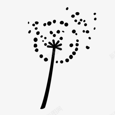 蒲公英花自然图标图标