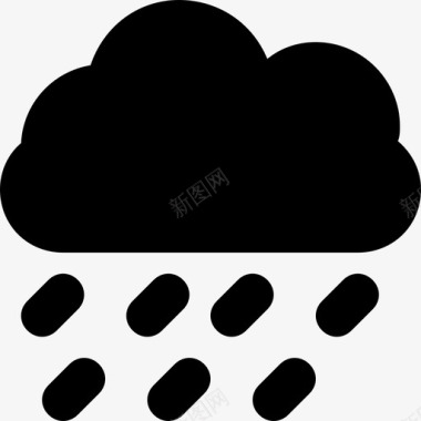界面和网页雨云雨气候图标图标