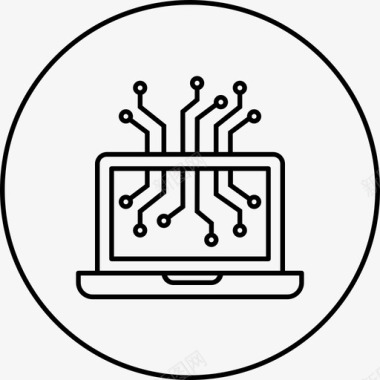 数字1连接网络数据图标图标