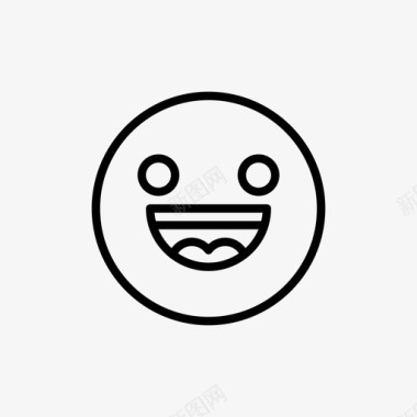 概述符号形状快乐表情表情符号笑图标图标