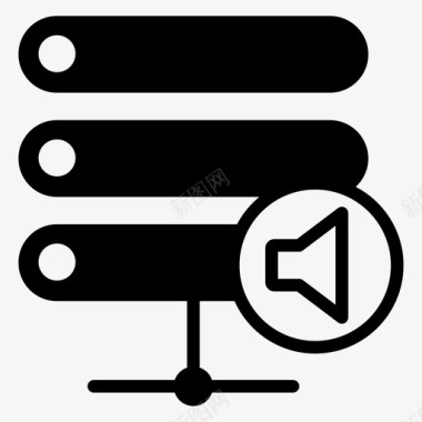 服务器音乐存储音乐服务器声音数据图标图标