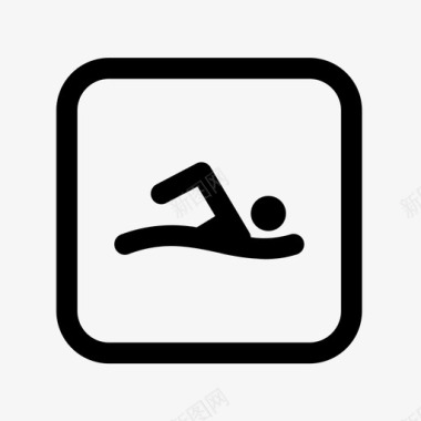 游泳各种运动奥运会图标图标