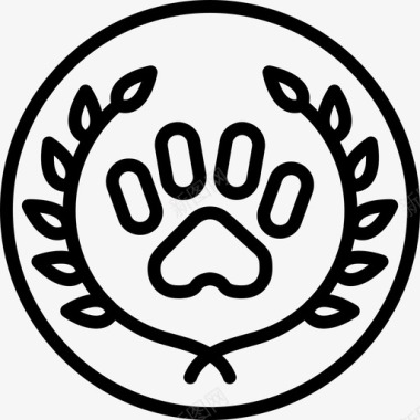 宠物狗狗宠物奖动物狗图标图标