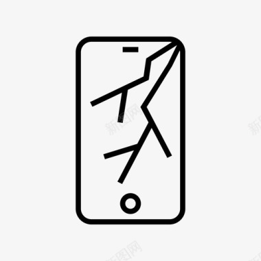 iphone坏了玻璃碎了屏幕碎了图标图标