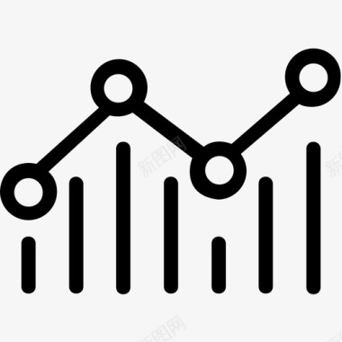 增长曲线图图表分析条形图图标图标