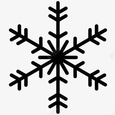 南极的寒冷雪花圣诞节寒冷图标图标