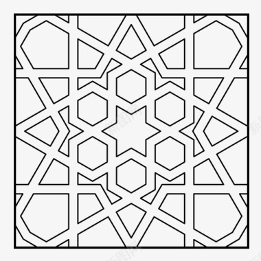 纹理图案阿拉伯瓷砖图标图标