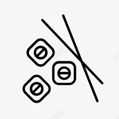 寿司亚洲人筷子图标图标