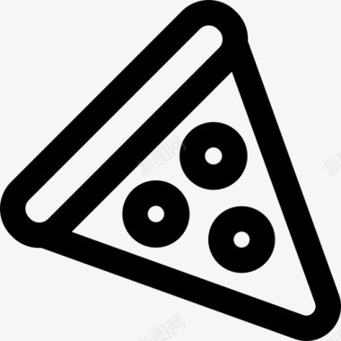 披萨三角形轮廓食物通用接口图标图标