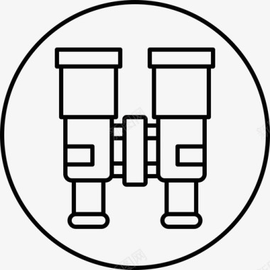 探索发现双筒望远镜发现森林图标图标