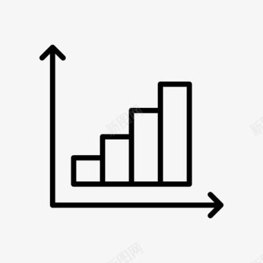 条形图图形增长图标图标