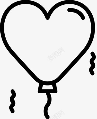 气球生活方式爱情图标图标