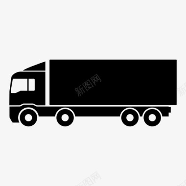 卡车货物拖车图标图标