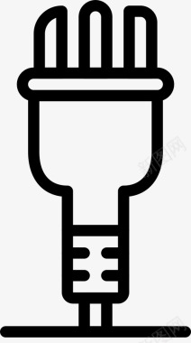 矢量插头uk插头电缆连接器图标图标