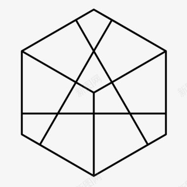 六边形图案立方体图案图标图标