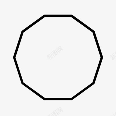 数学十边形形状几何图标图标