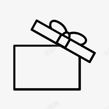 白色礼物盒子礼物生日盒子图标图标