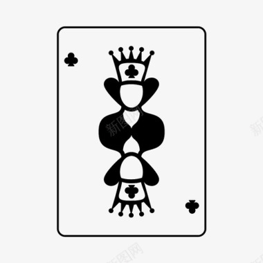 小鬼纸牌皇后俱乐部纸牌游戏图标图标