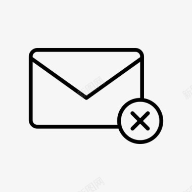 电子邮件删除信封错误电子邮件图标图标