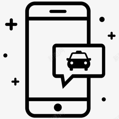 手机云服务应用出租车应用程序汽车服务图标图标