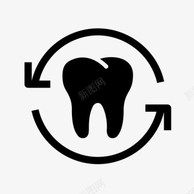 牙科刷新牙齿牙科牙医图标图标