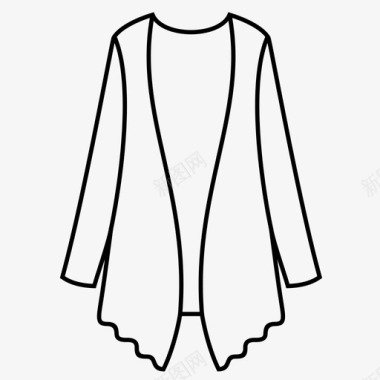 女式休闲开衫外套女式图标图标