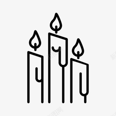 蜡烛蜡烛燃烧烛光图标图标