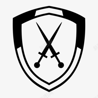 防御武器盾牌十字防御图标图标