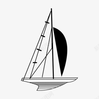 帆船码头海洋图标图标