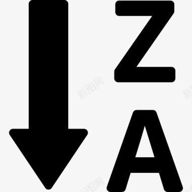 火鸡字母按字母顺序从Z到A接口管理用户界面图标图标