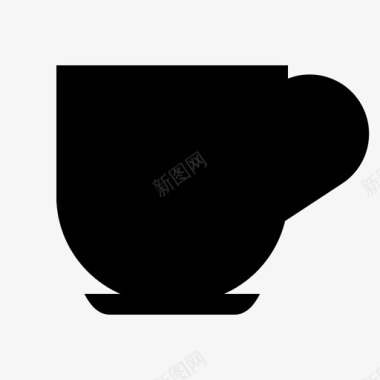 一杯茶饮料玻璃杯图标图标