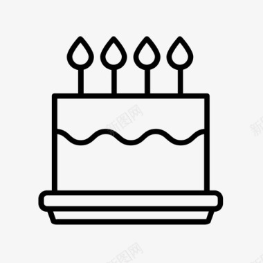 派对蛋糕蛋糕生日蜡烛图标图标