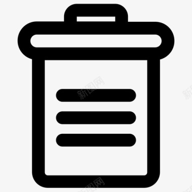 垃圾容器垃圾箱删除图标图标