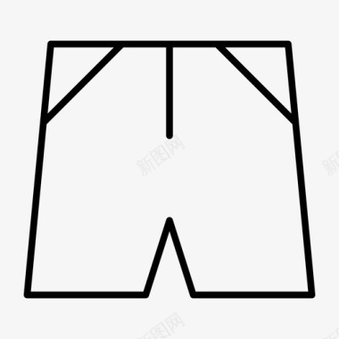 素色短裤布料短裤图标图标
