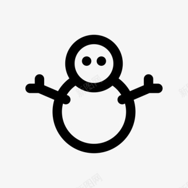 冬天的雪人雪人圣诞节快乐图标图标