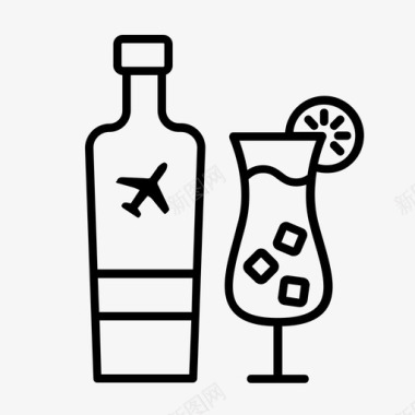 机场饮料鸡尾酒饮料图标图标