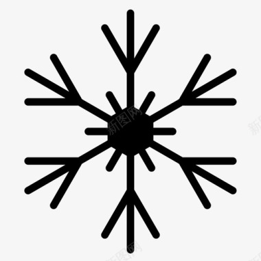 冬天的雪花雪花圣诞节寒冷图标图标