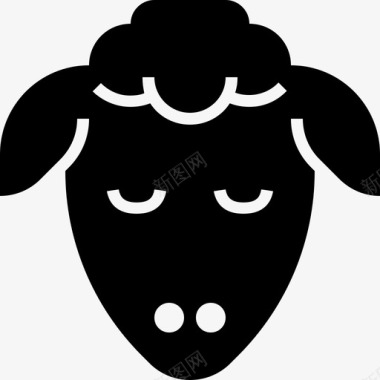 羊羔肉屠夫食物图标图标
